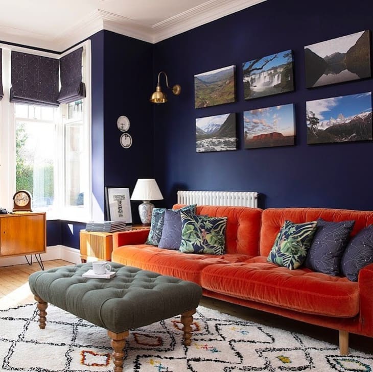 How to Use a Burnt Orange Sofa in Your Living Room Apartment Therapy